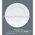 magnesia porcelain 6" 7" 8" 9" 10" 12" embossed plate